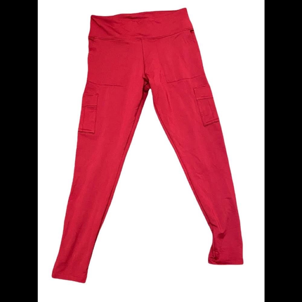VS PINK Brand Maroon Fleeced Lined Leggings